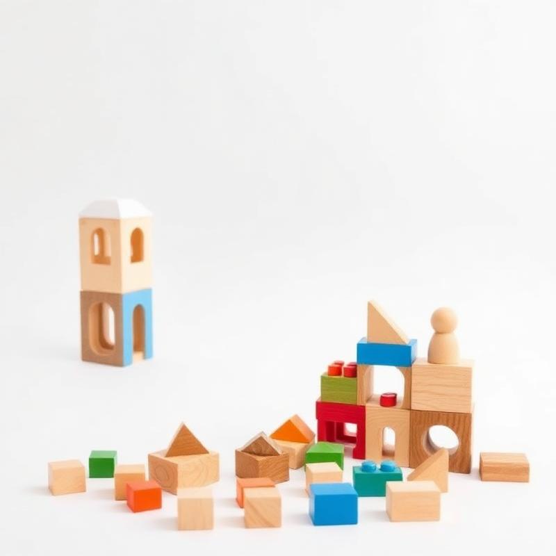 Wooden Building Blocks, 60 pc